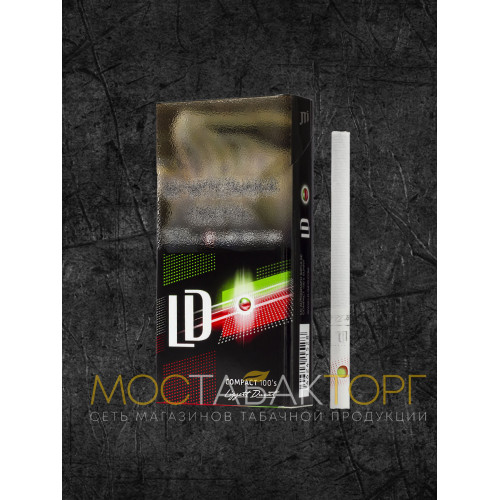 Сигареты ЛД Клаб Компакт 100 Импульс Санни (LD Club Autograph Impulse Compact 100 Sunny), Зелено-красная кнопка